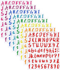 Outus 576 Pieces 8 Sheets Letters Stickers Self Adhesive Vinyl Letter Alphabet Number Stickers Mailbox Numbers Sticker, Decals for Classroom Decor, Sign, Door(Bright Color,1 Inch)