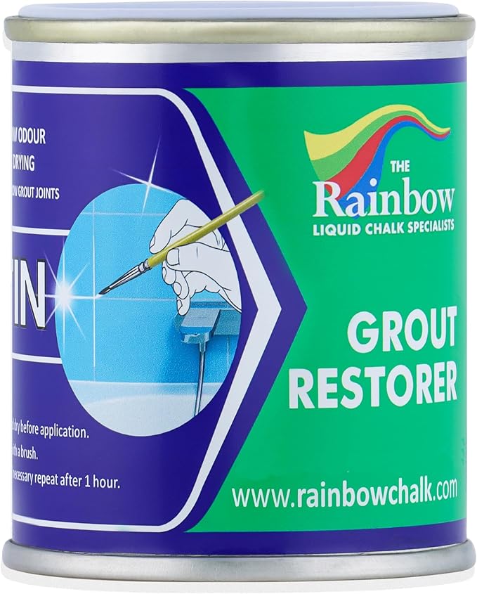 Grout Pen Cream Grout Paint: Waterproof Tile Paint Grout Refresh Restorer for Floor, Kitchen & Bathroom Shower Tiles - Cream - Can Size for Larger Projects - 125ml (4.2oz)