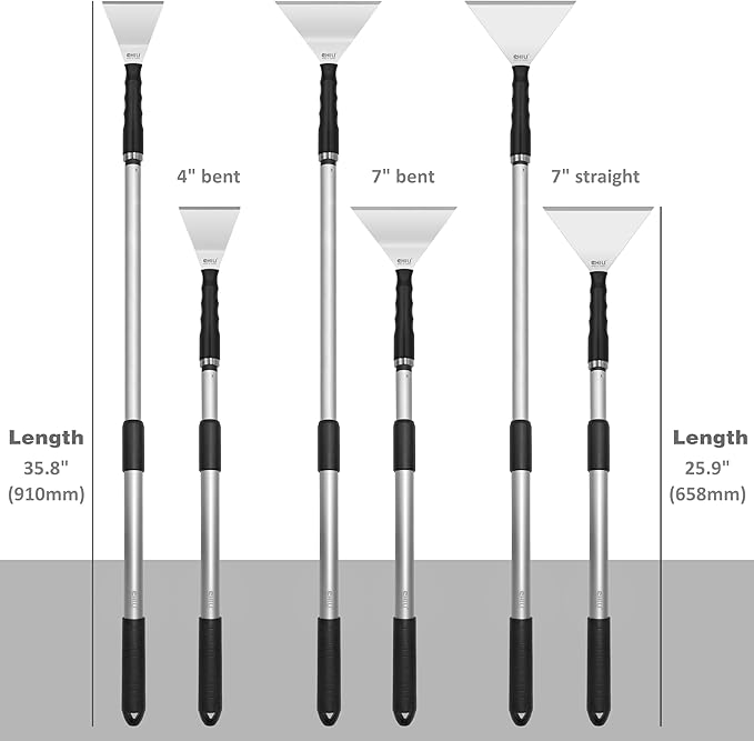 CHILI Extension Pole with 2-Section, 1.46 to 2.29 ft, Telescoping Pole with Twist-Lock Design, Ideal for removing Wallpaper, Popcorn Ceilings, Putty and Paint, Fits CHILI Pole Scrapers, Made In Taiwan