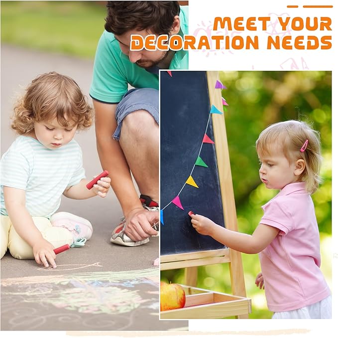 20 Pcs Sidewalk Chalks for Kids Non Toxic Jumbo Chalk for Party Gift Outdoor Art Classroom Play Painting (Red)