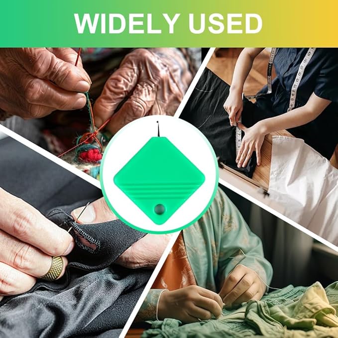 Automatic Needle Threaders for Hand Sewing, 2025 Upgrade Embroidery Floss, Sewing Machine Needle Threader, Sewing Supplies Tool, Fits All Needle Sizes (1, Green)