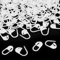 150 PCS Plastic Knitting Stitch Markers for Crocheting, Crochet Stitch Marker for Yarn Crafts Knitting Weaving Locking Plastic Safety Pins Crochet Supplies Accessories, White