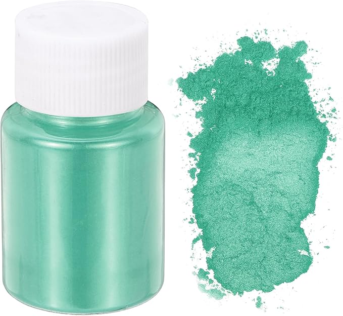 uxcell 10g/0.35oz Cosmetic Grade Mica Powder, 600 Mesh Mica Powder Natural Resin Epoxy Pigment Powders for Casting Resin, Candle Dye, DIY Nail Polish and Lip Gloss, Turquoise