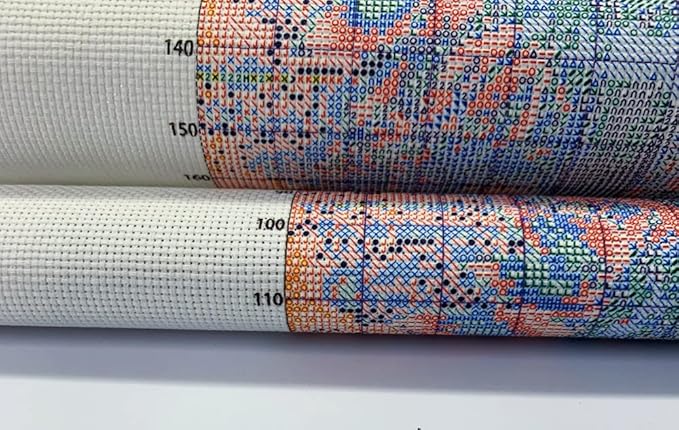 14CT Counted Cross Stitch Kits for Adults Mountain Flowers Stamped Cross Stitch Kits for Adults Clearance (Lake)
