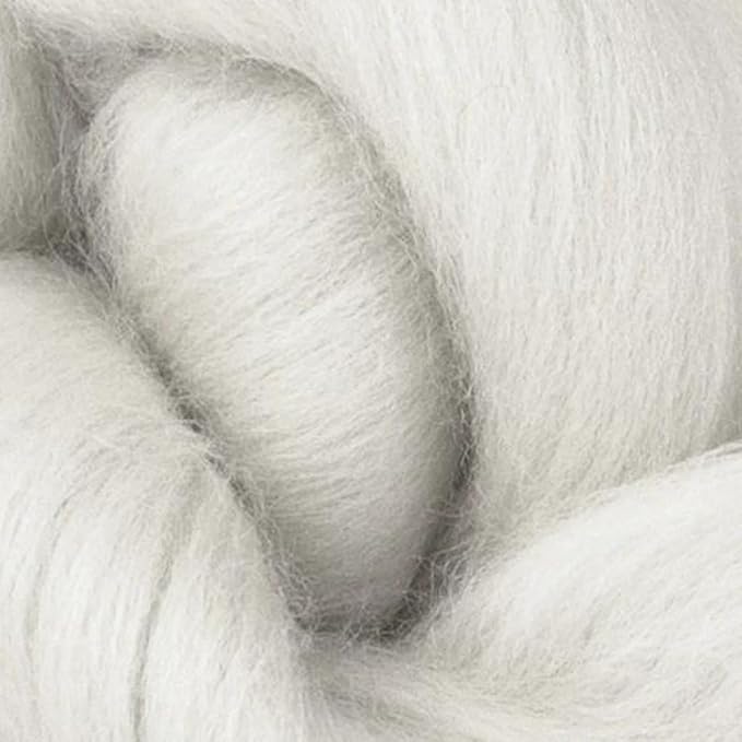 Revolution Fibers Merino Wool Roving | Premium Combed Wool Top | 22 Micron, Perfect for Felting Projects, Spinning, Wall Hangings and Tapestry (Lightning)