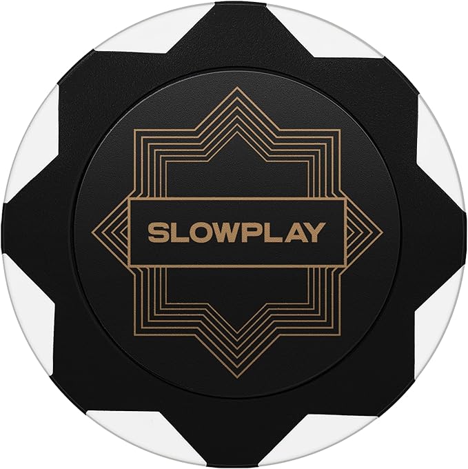 SLOWPLAY Nash Clay Poker Chips, 14 Grams Heavyweight Clay Composite, 40mm Large Chips in Bulk, Pack of 50 in White Without Denomination
