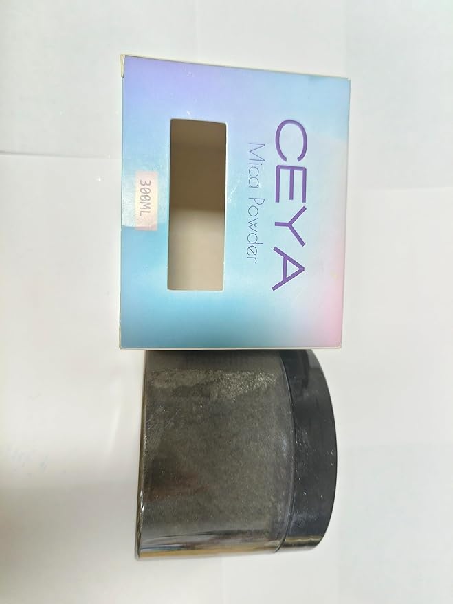 Ceya Mica Powder, 5.3oz/ 150g Black Pearlescent Effect Colorant Pigment Powder for Epoxy Resin, Tumblers, Slime Bath Bomb, Soap Dye, Slime, Candle Making, Resin Crafting, Paint, Jewelry, Nail Polish