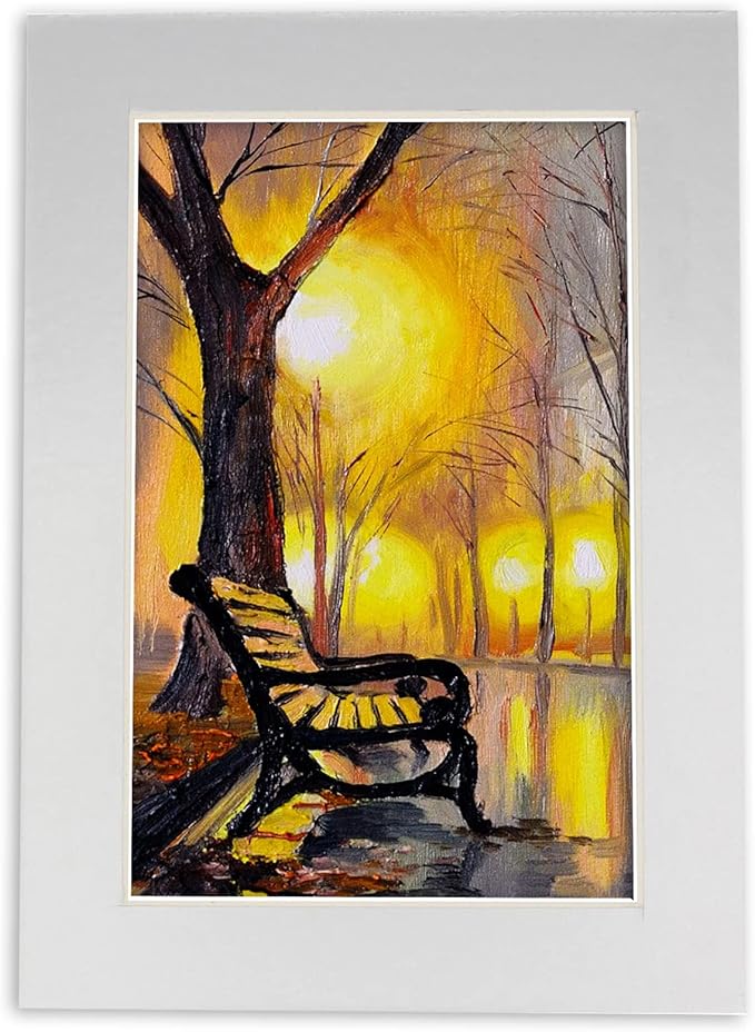 5x7 Mat for 8.5x11 Frame - Precut Mat Board Acid-Free Show Kit with Backing Board, and Clear Bags Metallic Silver 5x7 Photo Matte For a 8.5x11 Picture Frame Matboard for Framing, Pack of 10 Mats