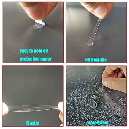360 Pcs Double Sided Sticky Dot, Sticky Tack Poster Stickers Round Clear Stickers, No Trace Poster Adhesive Putty Removable Waterproof Adhesive Dots for Festival Decoration Sticky Dot (0.31" X 0.51")