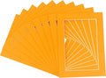 5.5x8.5 Mat for 8.5x11 Frame - Precut Mat Board Acid-Free Orange 5.5x8.5 Photo Matte for a 8.5x11 Picture Frame, Premium Matboard for Family Photos, Show Kits, Art, Picture Framing, Pack of 100 Mats