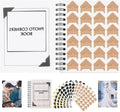 15 Sheets 360 PCS Gold-Black-Cowhide Acid-Free Photo Corners Notebook, Self-Adhesive Photo Corners for DIY Photo Album Journal, Photo Corner Stickers for Trip Journal Memory Book