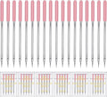 HONEYSEW 30 Pieces Sewing Machine Needles HAX1 130/705H Universal Regular Point Flat Shank Sewing Needle Compatible with Singer, Brother,Janome,Pfaff and Other Brand (Rose Gold Size 20-30PCS)