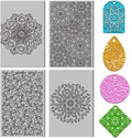 4PCS Polymer Clay Texture Sheets Set for Using with Clay Cutters Boho Clay Mat Effect as Texture Roller DIY Craft Tools Earing Jewelry Making