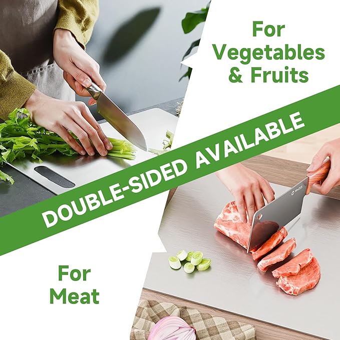 Titanium Cutting Board - 2025 New Upgrade 100% Pure Titanium Cutting Boards for Kitchen Double Sided Non Toxic Cutting Board,Hygiene Durable Dishwasher Safe Chopping Board (3PC:S+M+L)