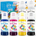 Upgraded Auto-Fill DTF Ink for ET-8550, ET-8500, 100mlx6 Heat Transfer Ink Conversion Kit, High Density Pigment Ink - Compatible with All DTF Films&Printers(Anti-UV, ICC-Free)