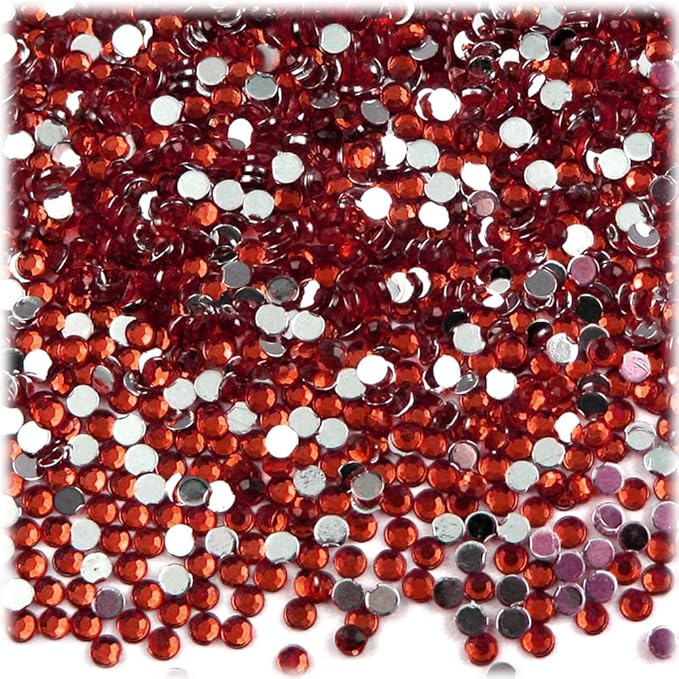 The Crafts Outlet 1,440pc Rhinestones Round 3mm (10ss) Flatback Beer Brown