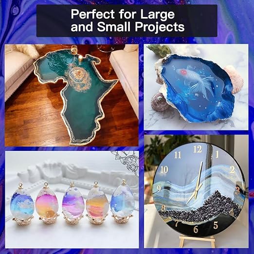 70OZ Epoxy Resin Kit, Clear Resin Epoxy Kit (35OZ×2), Self-Leveling Coating & Casting for Art Crafts, Jewelry Making, Molds, Art Resin, Not Yellowing & Bubble Free, 1:1 Easy Mix