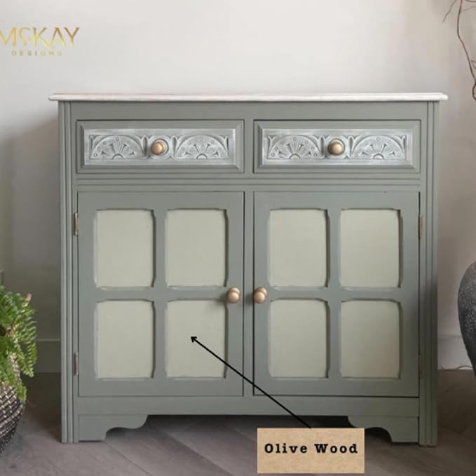 Dixie Belle Paint Company Chalk Finish Furniture Paint – Olive Wood (8oz) – Matte Chic Chalk Mineral DIY Furniture Paint