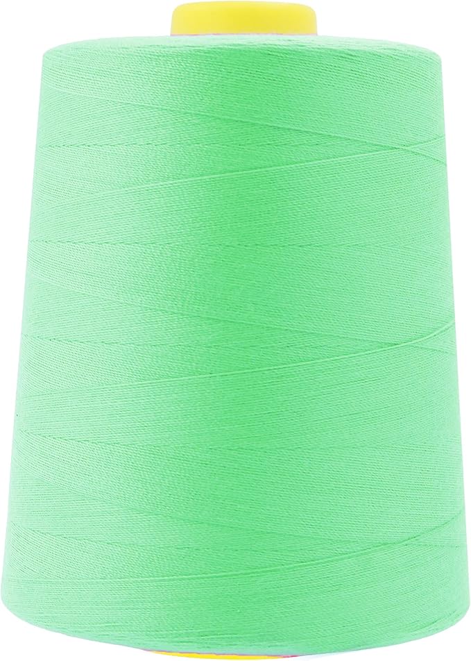 Mandala Crafts 4 Pack of Serger Threads Cones Spools - 20S/2 24000 Yards Polyester Seafoam Green Threads for Sergers Machine and Overlock Quilting Sewing Machine