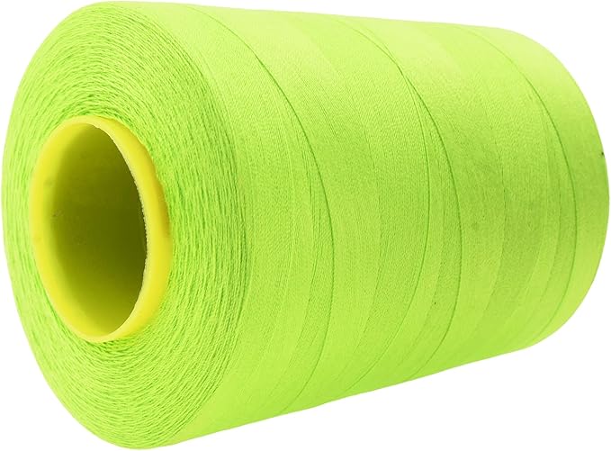 Mandala Crafts 4 Pack of Serger Threads Cones Spools - 20S/2 24000 Yards Polyester Lime Green Threads for Sergers Machine and Overlock Quilting Sewing Machine