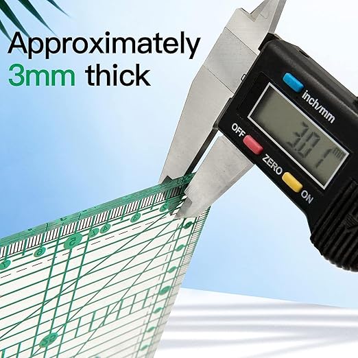 MANUFORE 15 x 30cm Sewing Acrylic Ruler Anti-Slip Metric Ruler DIY Quilting Tools with Clear Printed Lines for Precise Cutting