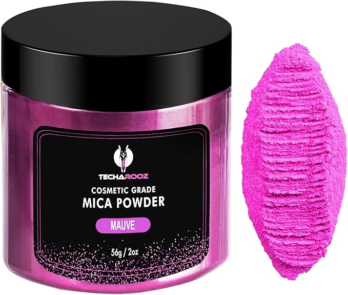 Mauve Mica Powder for Epoxy Resin 56g / 2oz. Jar - Techarooz 2 Tone Resin Dye Color Pigment Powder for Lip Gloss, Nails, Colorant for Slime Bath Bombs Soap Making & Polymer Clay