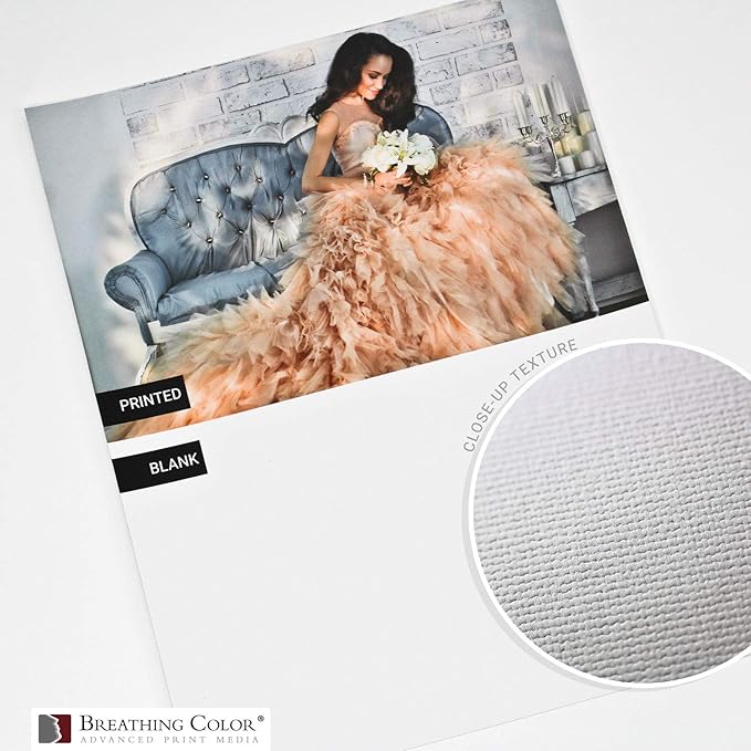 Premium Lyve Matte Canvas Sheets Professionals choice for Archival Inkjet for Use on Epson, Canon and HP printers. 8.5 inch x 11 inch 25 sheets