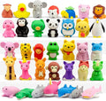 Animal Erasers for Kids, 35 Pcs Kids Pencil Erasers Bulk Puzzle Erasers for School Classroom Prizes