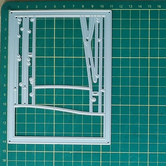 Cutting Dies Metal Stencils Scrapbooking Tools Flowers Lace Frame DIY Embossing Template for Paper Card Making Album Arts Crafts Supplies (Tree Frame B-11.1x14.2cm)