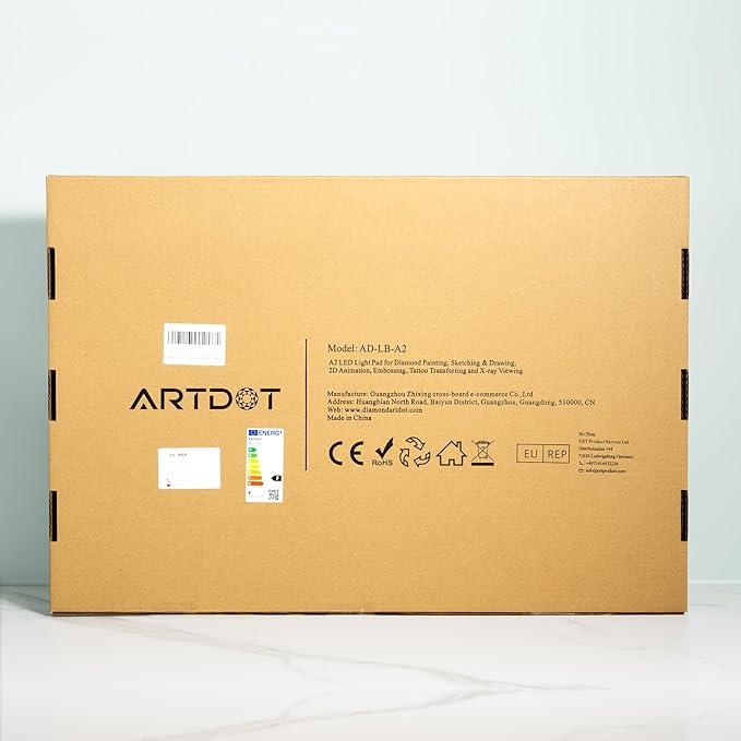 ARTDOT A2 LED Light Pad for Diamond Painting USB Powered Light Board Kit, Adjustable Brightness with 12 Angles Stand and Clips