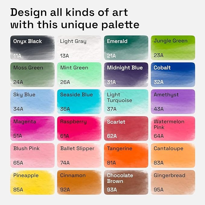 ARTISTRO 24 Watercolor Markers with Flexible Paint Brush Pens for Pros & Beginners - Consistent, Smooth, Bright, Washable, Non-Toxic, Ideal for Coloring, Calligraphy, & Manga