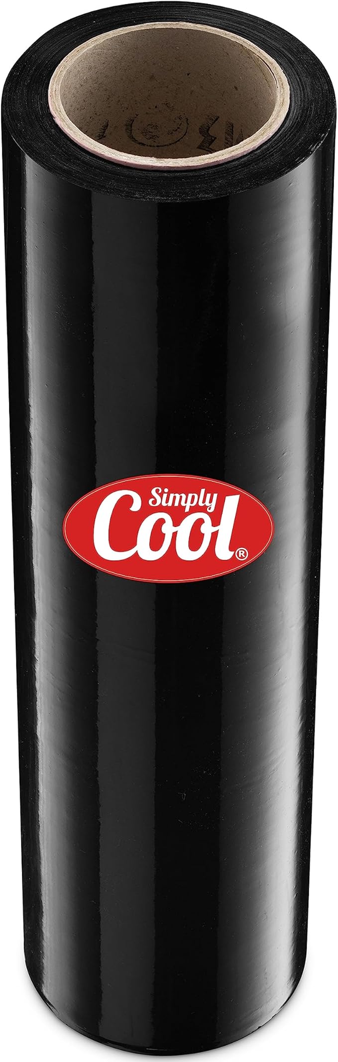 Simply Cool Black Stretch Wrap Industrial Strength Extra Thick 17.5" 1100 SqFt 80 Gauge (20 Micron) Shrink Wrap Roll for Moving Supplies, Furniture, Pallets, Plastic Wrap for Packing, Stretch Film