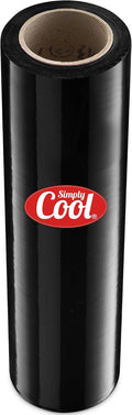 Simply Cool Black Stretch Wrap Industrial Strength Extra Thick 17.5" 1100 SqFt 80 Gauge (20 Micron) Shrink Wrap Roll for Moving Supplies, Furniture, Pallets, Plastic Wrap for Packing, Stretch Film
