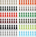 DOITEM 96Pcs Zipper Repair Kit - 12 Colors, 3# Zipper Pulls, Rescue Kit for Clothing, Jackets, Purses, Luggage, Backpacks