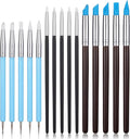 15PCS Silicone Clay Sculpting Tool, Pottery Tools Modeling Dotting Tool Resin Stippling Embossing Tools for DIY Crafts, Modeling, Nail, Painting, Embossing, Sculpting Pottery