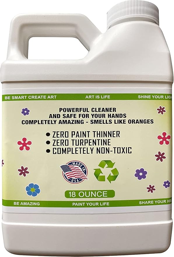 Green Piece® Completely Nontoxic Paint Brush Cleaner for Paint Cleanup for Brushes (Combo Pack- Paint Brush Cleaner with mat)