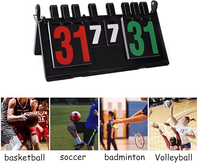 Portable Digital Scoreboard, Ping Pong Score Keeper Scoreboard for Tennis Soccer Football Sports, Sports Supplies Score Board for Games, Best Coaches Gifts Idea for Men, Boys