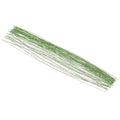 PATIKIL 28 Gauge 16" Floral Stem Wire, 100 Pcs Paper Wrapped Iron Artificial Flower Stem Accessories for DIY Bouquet Stem and Craft Decoration, Light Green