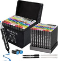 Banral Alcohol Markers Set, 100 Colors Dual Tip Alcohol Based Art Marker for Artists, Permanent Drawing Pens for Adult Coloring Sketching Illustration with Case and Holders