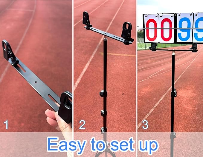 Purple River Portable Hanging Flip Scoreboard, Score Keeper for Baseball Volleyball Tennis Sports, Suit for Multiple Sports/Games Score Scenarios