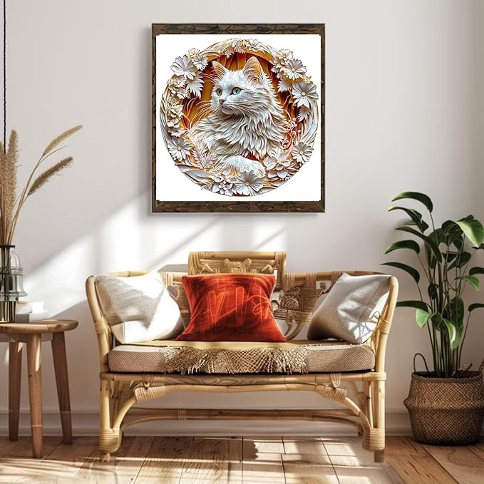 Wooden Puzzles Adults, 3D Cute Cat Wooden Puzzles 200 Pieces, Unique Animal Shaped Wood Challenging Jigsaw Puzzles Gifts for Adults, 11.4x11.4in