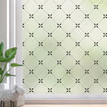 DKTIE Geometric Art Stained Glass Window Film Bathroom Window Privacy Film Frosted Glass Static Clings Non Adhesive with Installation Tools, Modern Home Improvement Style (S119, 35.4'' x 78.7'')