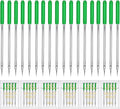 HONEYSEW 30 Pieces Sewing Machine Needles HAX1 130/705H Universal Regular Point Flat Shank Sewing Needle Compatible with Singer, Brother,Janome,Pfaff and Other Brand (Green Size9-30PCS)