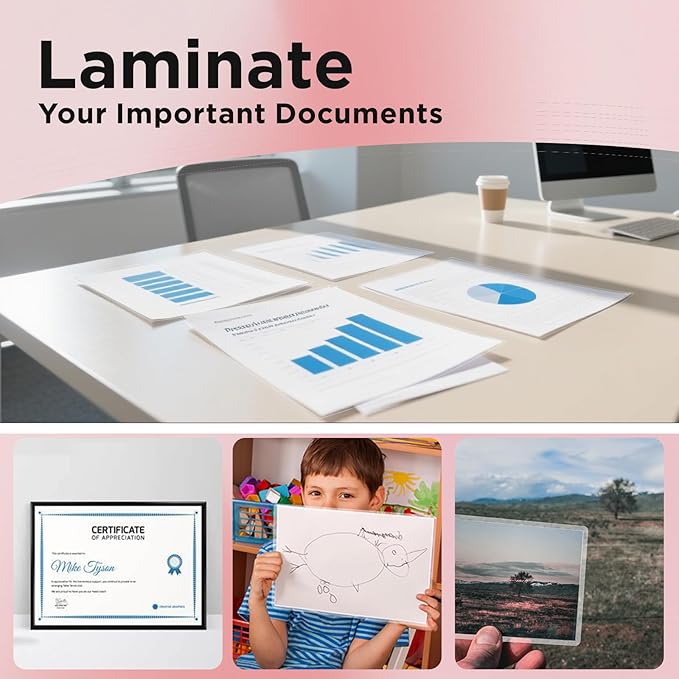 Matte Laminating Sheets 9 x 11.5 Inches, 3 Mil Thick, 50 Pack,Clear Anti-Glare 8.5 x 11 Matte Thermal Laminating Pouches for Letter Size (50)
