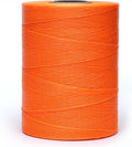 Waxed Thread,852Yards 150D 0.8mm Flat Polyester Wax Thread for Hand Sewing Leather Craft DIY Projects Shoes Repair Book Binding(Yellow Orange)