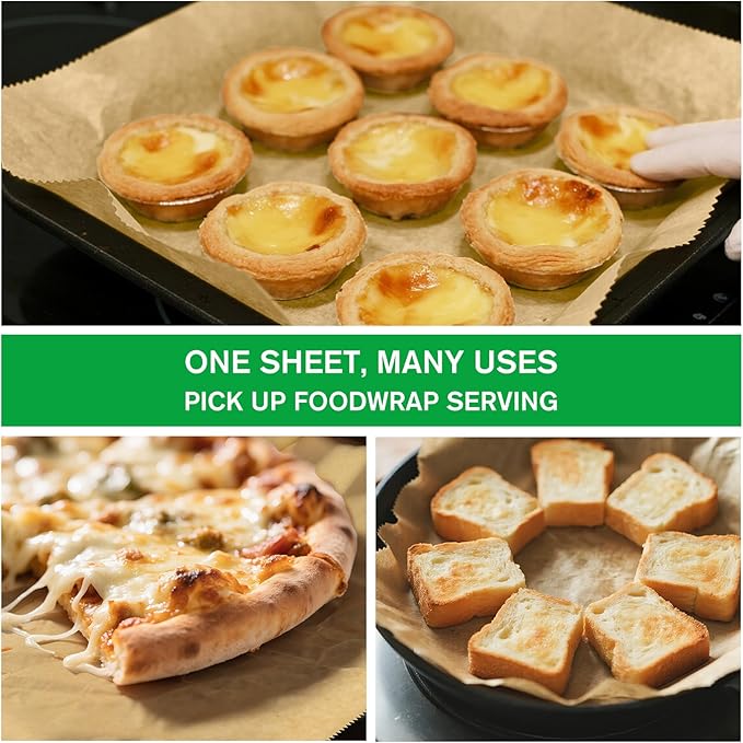 Precut POP UP Deli Paper Sheet Pack of 200, Interfolded Heavy Paper for Food Wrap and Serving (12" x 10-1/2", Kraft）