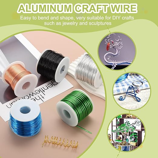 MECCANIXITY 20 Gauge Anodized Aluminum Craft Wire Bendable Bonsai Training Wire 771 Feet 0.8mm for Sculpting Crafts Wreath Floral Beading Jewelry Making, Purple