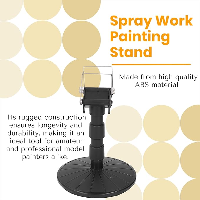 Spray Work Painting Stand Set, Adjustable Height Adjustable Spring Width Painting Turn Table Stand, Spray Painting Stand Base for DIY Model Car