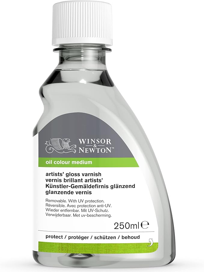 Winsor & Newton Professional Artists' Gloss Varnish, 250ml (8.4-oz) Bottle