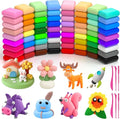 Ainiv Air Dry Clay Kit, 72 Colors DIY Model Magic Clay for Kids, Modeling Clay with 6 Sculpting Tools, Safe and Non-Toxic, Ultra Light Arts and Crafts Kits for Boys Girls, Best Gifts for Kids